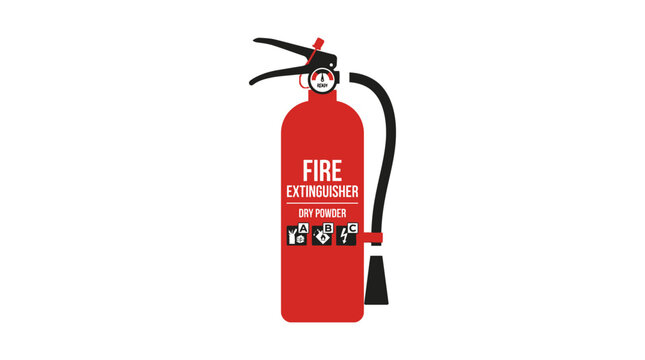 Simple flat vector illustration of a fire hydrant on the street corner