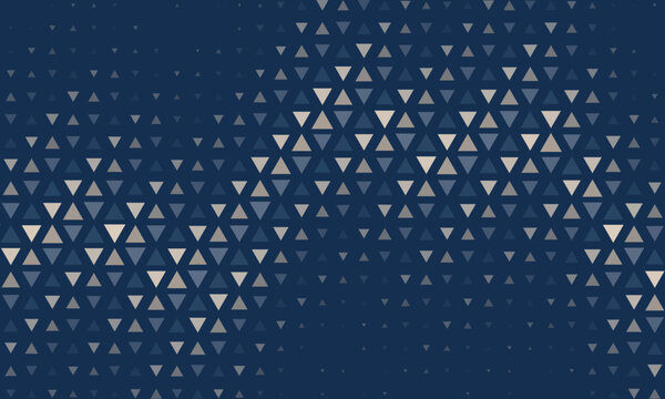 Abstract blue background with a pattern of interconnected triangles creating a sense of digital flow and data
