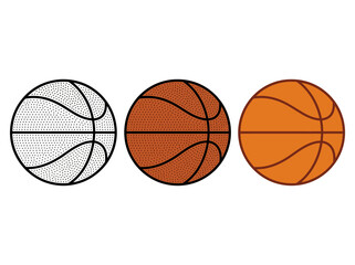 Minimalist Basketball Icon Set - Vector Sports Illustrations © Nita