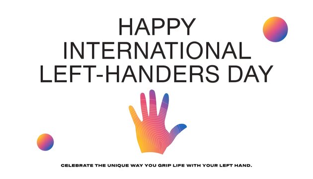 Happy international left handers day art.