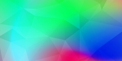 Abstract Low Poly Gradient Background with Green Cyan Polygon Mesh for Modern Creative Design. © ilham