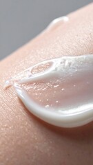 Fototapeta premium Luxury Cosmetic Texture on Skin, Editorial Skincare Campaign and Beauty Science Concept 