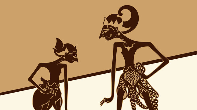 Wayang Kulit Indonesian Shadow Puppet Traditional Cultural Illustration