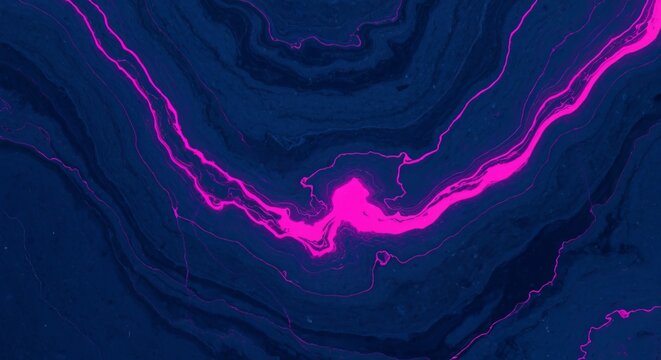 Dark blue marbled texture with splashes of fluorescent pink, subtle noise, cinematic lighting