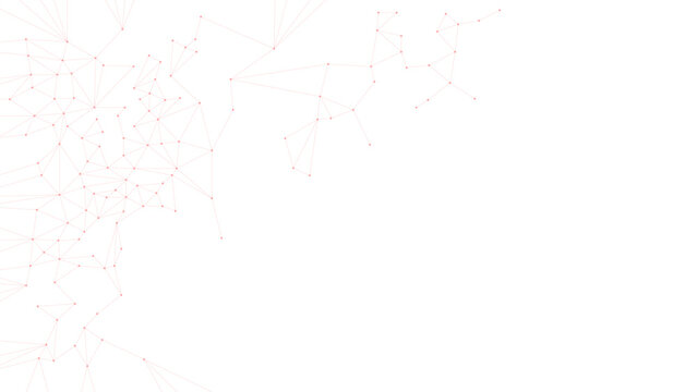 Abstract Digital Network Connection Background with Polygon Lines and Dots Technology Communication Design