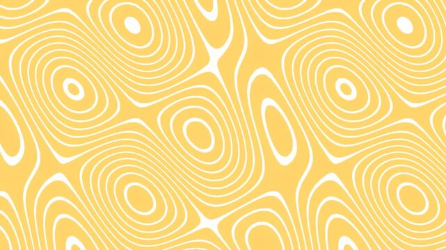 Yellow Topographic Contour Lines Background