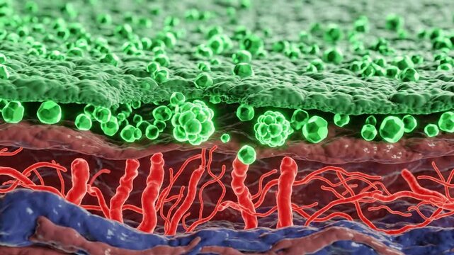 3D Medical Cross-Section of Skin Absorption