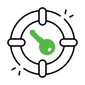 Modern design icon of key target 