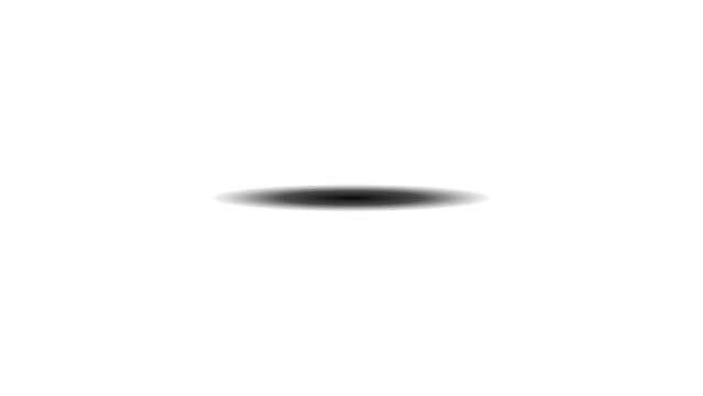 Focused sharp elliptical shadow on white background with elliptical, isolated