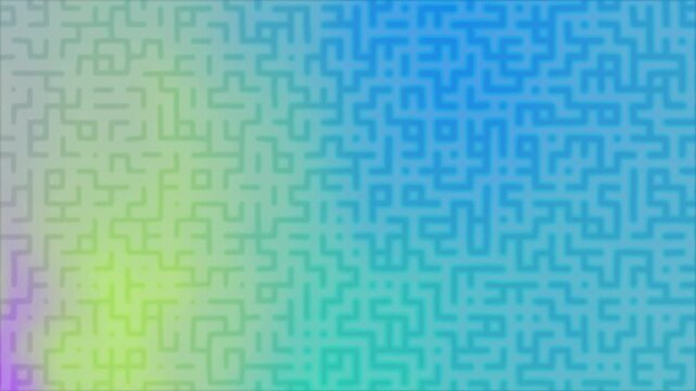 Abstract digital background featuring a maze pattern with soft gradient colors.