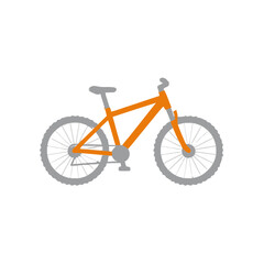 Fototapeta premium Orange and gray mountain bike illustration