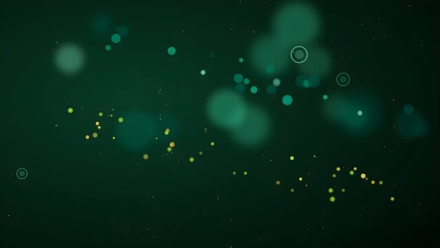 Abstract dark teal background with soft glowing light bokeh circles, abstract