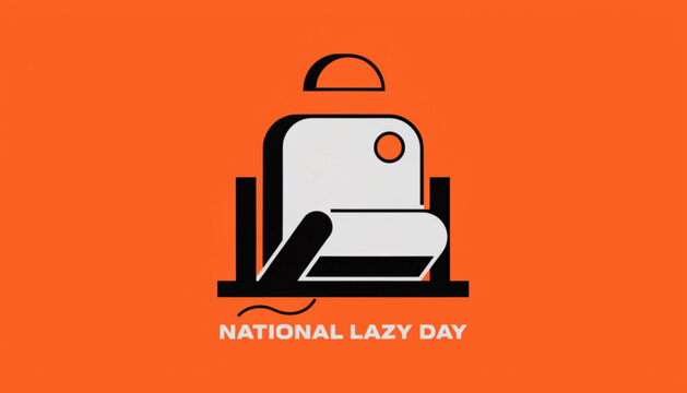 National Lazy Day icons, lazy day illustrations, relaxation symbols, vector graphics