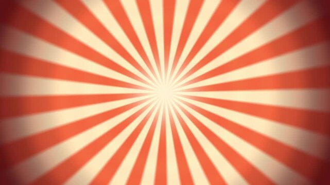 Retro Sunburst Rotating Ray Pinwheel Vintage Sunbeam Seamless Loop Background