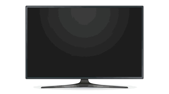 A sleek modern flat screen television displaying nothing on a plain background