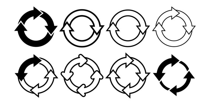 Recycle Arrows Icons Set