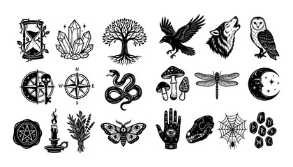 Obraz premium Mystical Symbols Collection