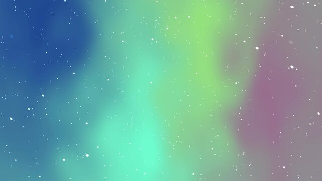Abstract background featuring vibrant aurora borealis colors with a starry night sky effect.
