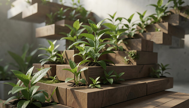 Sustainable Growth and Eco Development Concept
