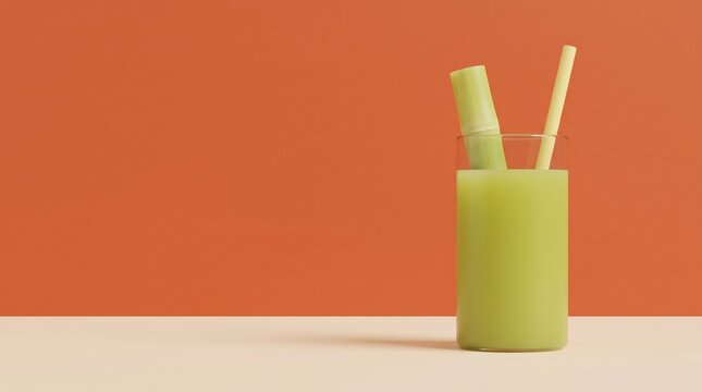 Vibrant Organic Green Detox Smoothie with Fresh Lemongrass