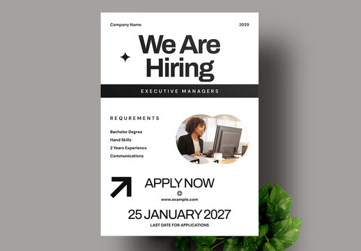 We Are Hiring Flyer Template