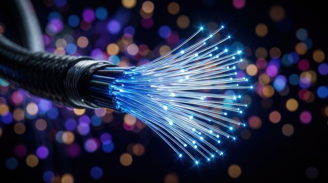 High-speed internet access via fiber-optic cable technology.