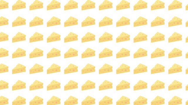 シンプルでおしゃれなチーズのシームレスパターン背景動画素材