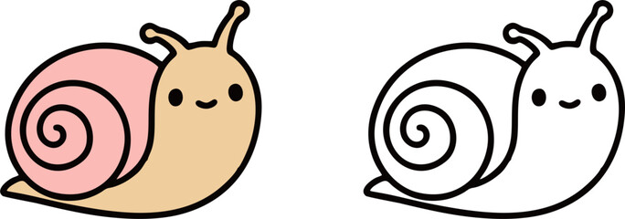 Cute Snail Cartoon Animal Icon © Modrik