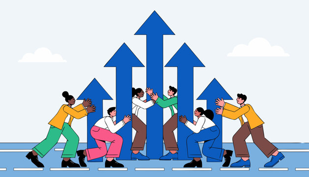 Diverse team celebrating success with high fives in office. Business colleagues giving each other congratulatory hand slaps after achieving goals.