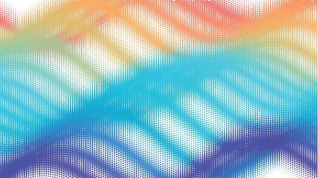 Abstract Gradient Wave Pattern With Dotted Texture