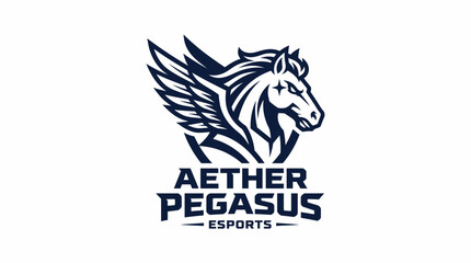 Aether Pegasus Esports Gaming Logo. © dika