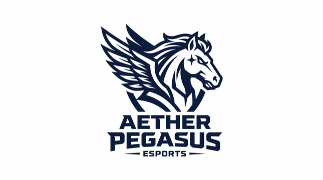 Aether Pegasus Esports Gaming Logo.