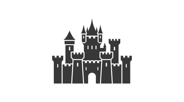 Black silhouette of a castle.