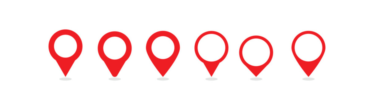 location icon set. position symbol. pin symbol. perfect for maps	.  map icons