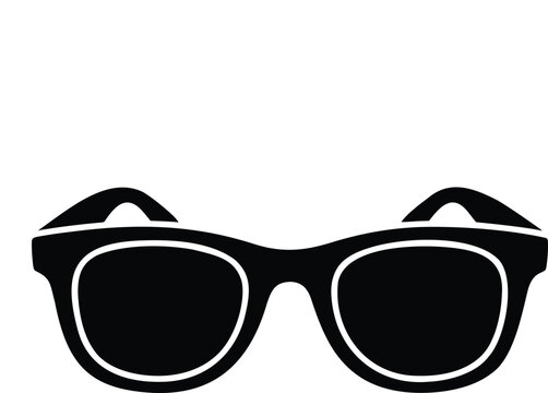 Classic nerd glasses vector illustration showing retro style eyewear for vision optics