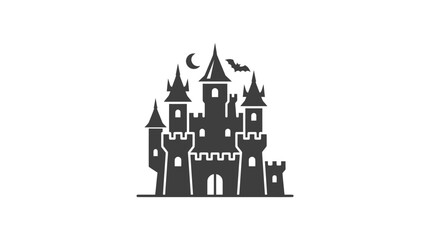 Black silhouette of a castle. © siska