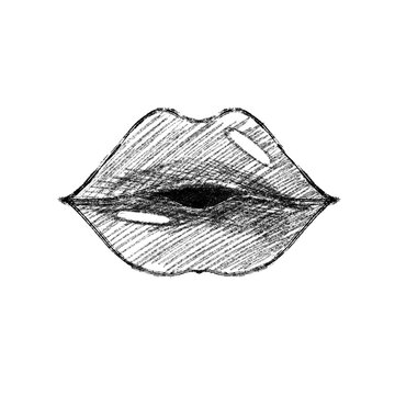 lips drawing sketch