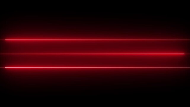 Abstract glowing rainbow color neon red lines motion background. Neon lights blinking lines moving animation. cyan and red neon line moving on background. 4k