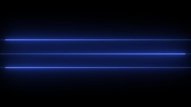 Abstract glowing rainbow color neon blue  lines motion background. Neon lights blinking lines moving animation. cyan and red neon line moving on background. 4k
