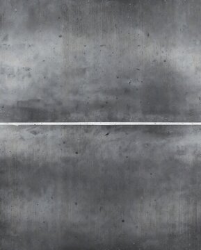 Weathered concrete wall background with strong vertical streaks and horizontal divider line concrete background