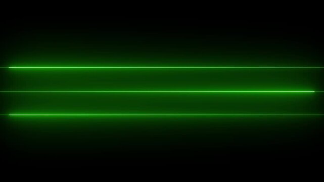 Abstract glowing rainbow color neon green lines motion background. Neon lights blinking lines moving animation. cyan and red neon line moving on background. 4k