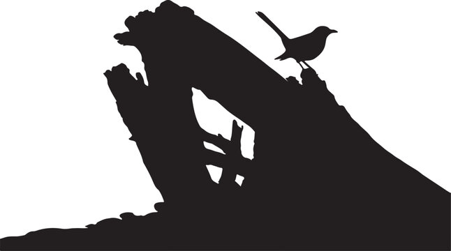 Northern Mockingbird silhouette collection vector bird wildlife design.