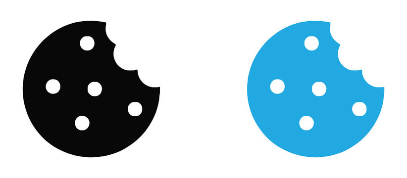 Web cookie icon vector set. Biscuit symbol. Cookie icon suitable vector symbol for graphic design, logo, web site, social media. 