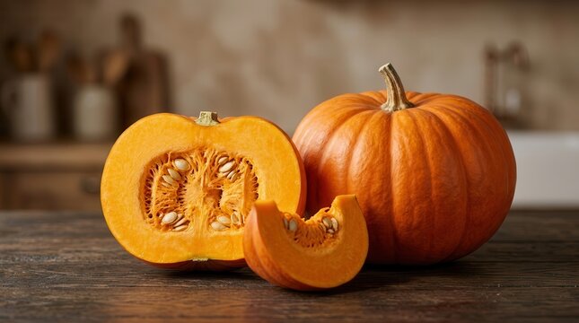 Nutritional benefits of pumpkin Labu Kuning with high fiber vitamin A and antioxidants.