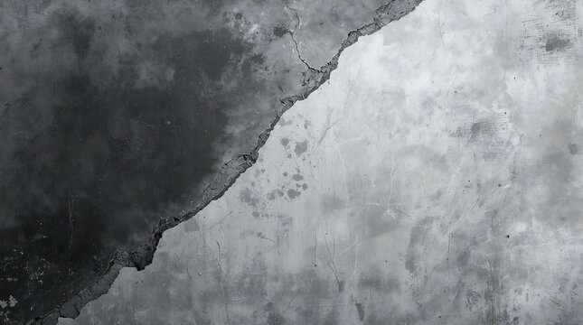 Split contrast abstract background with gray and white concrete texture concrete background contrast monochrome