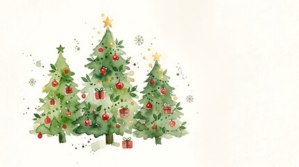 Fototapeta premium Elegant Christmas Tree with Red Ribbon on Red Background Festive Holiday Decoration for Merry Christmas and New Year Celebration Vector Illustration