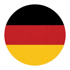 Germany Flag Circular Badge Transparent Background © Hong