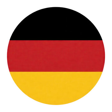 Germany Flag Circular Badge Transparent Background