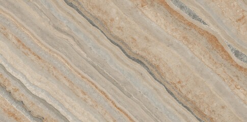 Obraz premium Textured brown and grey marble stone with striated pattern background material interior architecture abstract