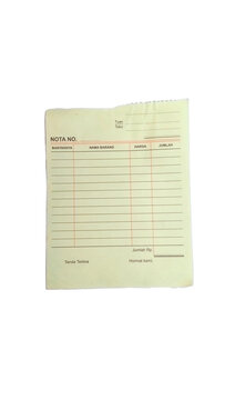 nota pembayaran payment note